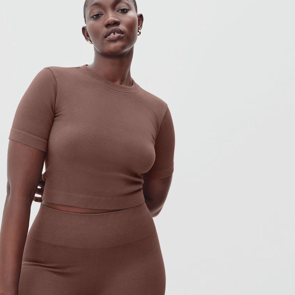 Everlane Tan Short Sleeve Top